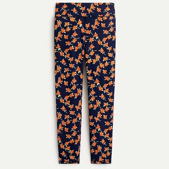 J.Crew 7/8 high-rise leggings -M-Navy poppy field - Picture 2 of 4